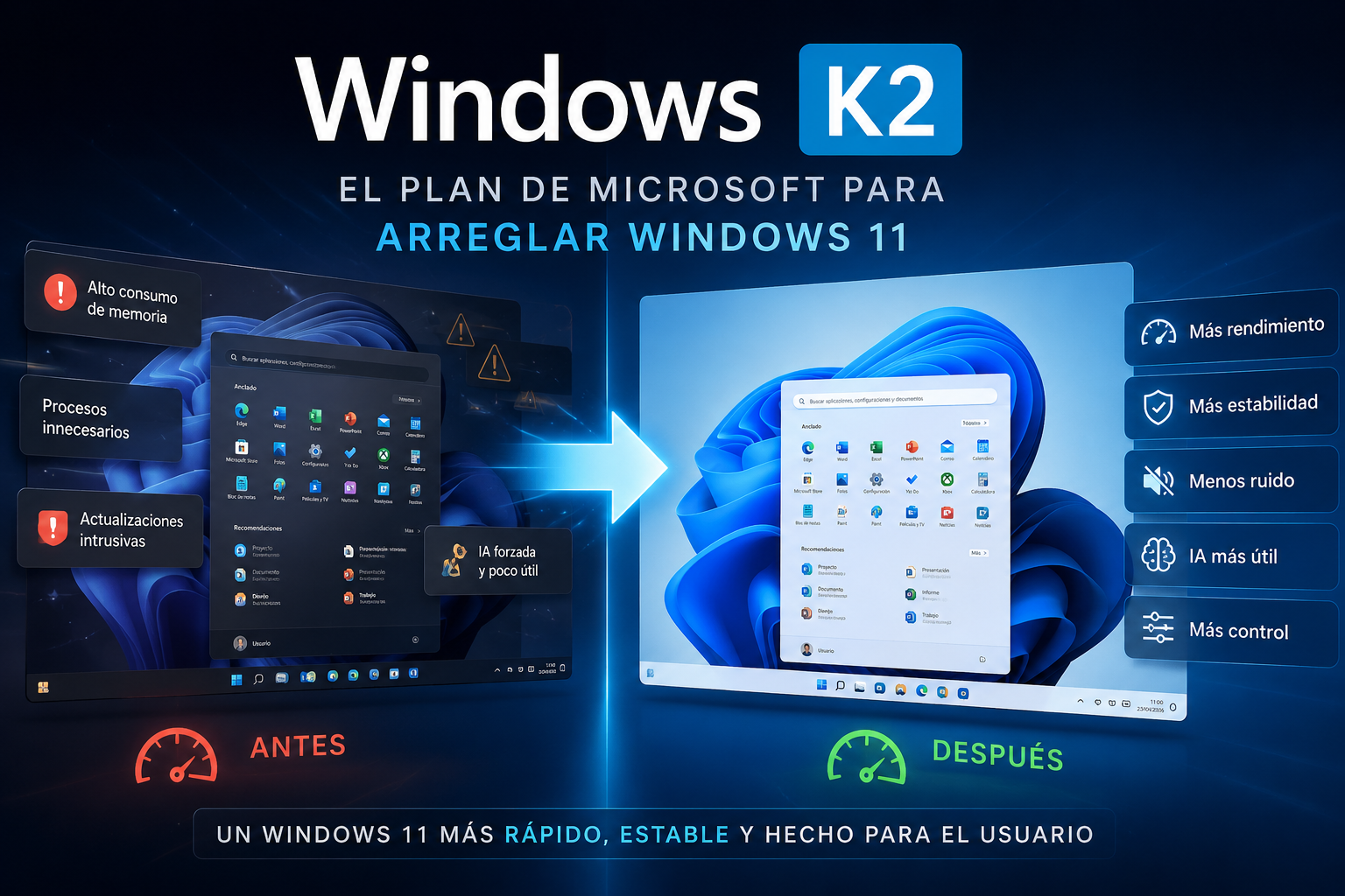 Windows K2: el “plan secreto” de Microsoft para salvar Windows 11